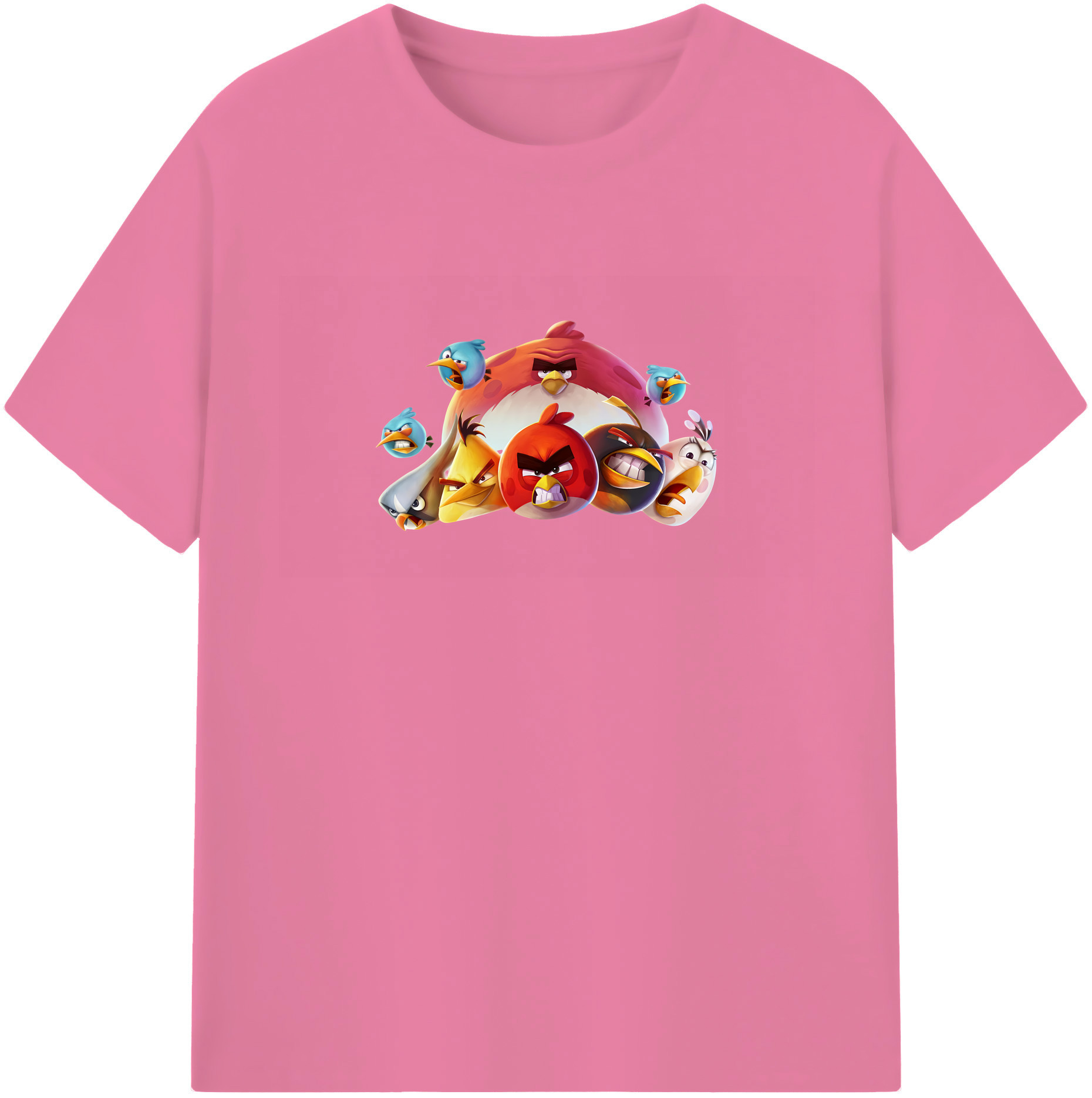 （画像用） Angry Birds アングリーバード 綿100％半袖Tシャツ（フロントプリント）